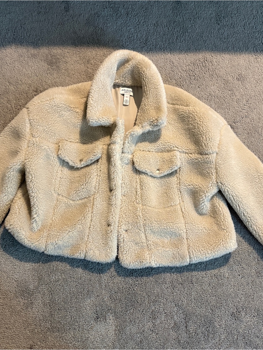 Arizona Jean Company Cream Sherpa Jacket